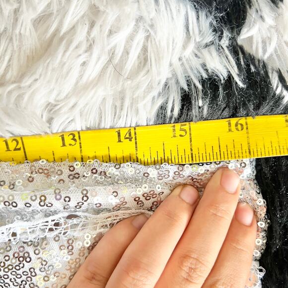 Sequin‎ Micro Mini Shorts, Festival Clubwear Rave Glam Medium 2000s Y2K - Picture 7 of 7